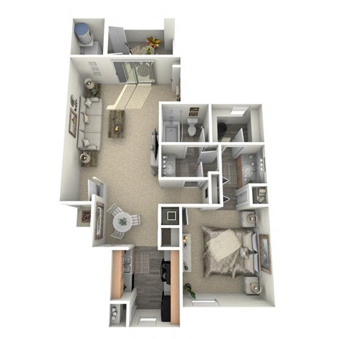 A4 Floor Plan at Alamo Park, San Antonio, TX  